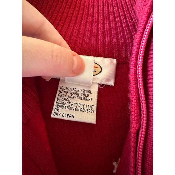 Talbots Vtg Merino Wool Winter Pattern Sweater Vest Size Medium - Picture 3 of 8